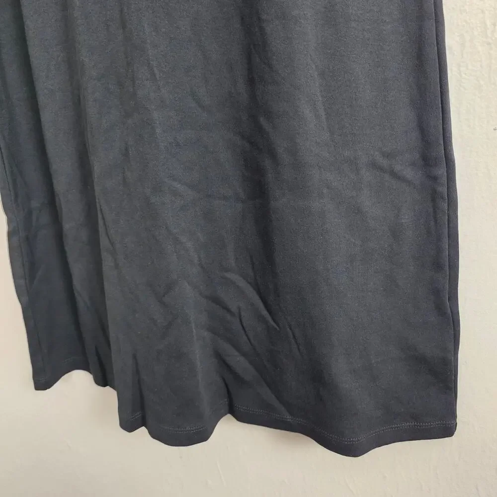 NWT J. Crew Essential Knit Black Sleeveless Cotton Pull On Black Tank Dress